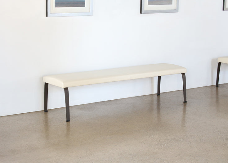 BH102 - 72" Cream Bench With Bronze Finish