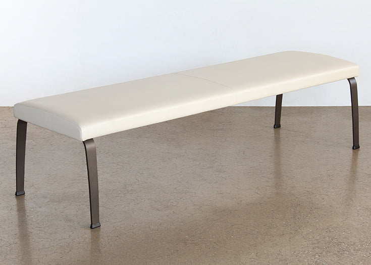 BH102 - 72" Cream Bench With Bronze Finish