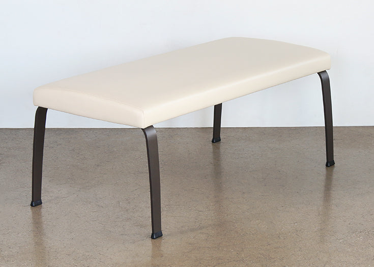 BH103 - 46" Cream Bench With Bronze Finish