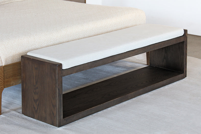 Neutral Flax And Warm Nettlewood Bench