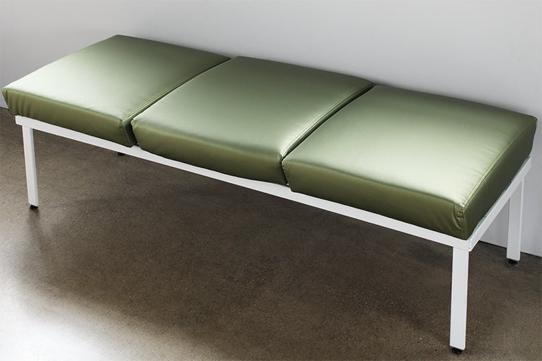 Green Triple Seat Waiting Room Bench