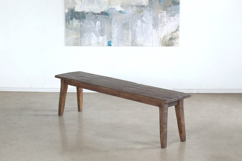 BH86 Weathered Hickory Dining Bench