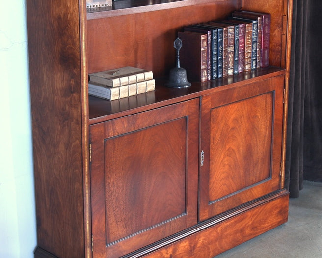 BK52 Mahogany Bookcase with Cabinet Bottom