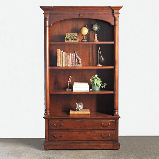 BK66 - Weathered Cherry Bookcase