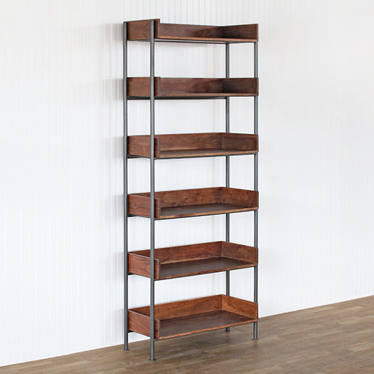 Toasted Acacia Wood Bookshelf