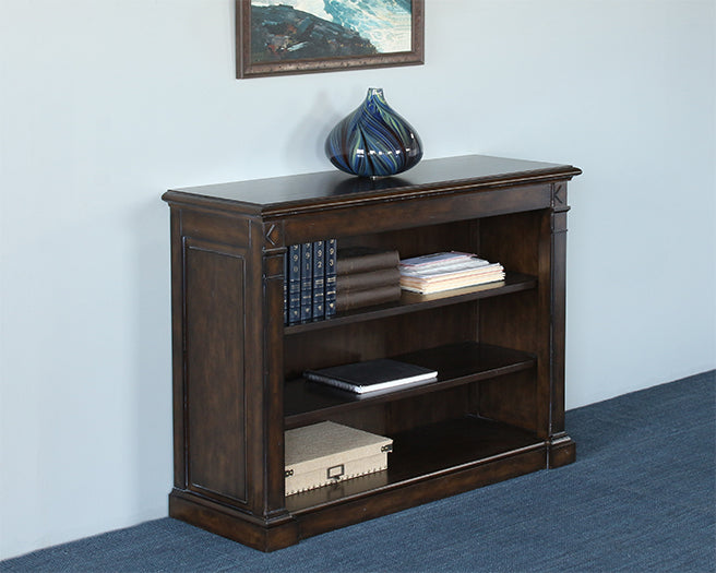 Mahogany Bookshelf With Two Adjustable Shelves