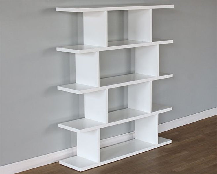 White Modern Low-Rise Bookcase