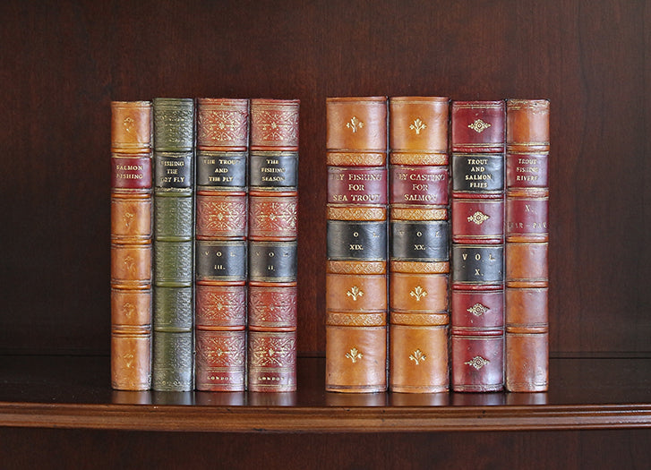 BOOK39 False Book Panel - Salmon Fishing (set of 2)