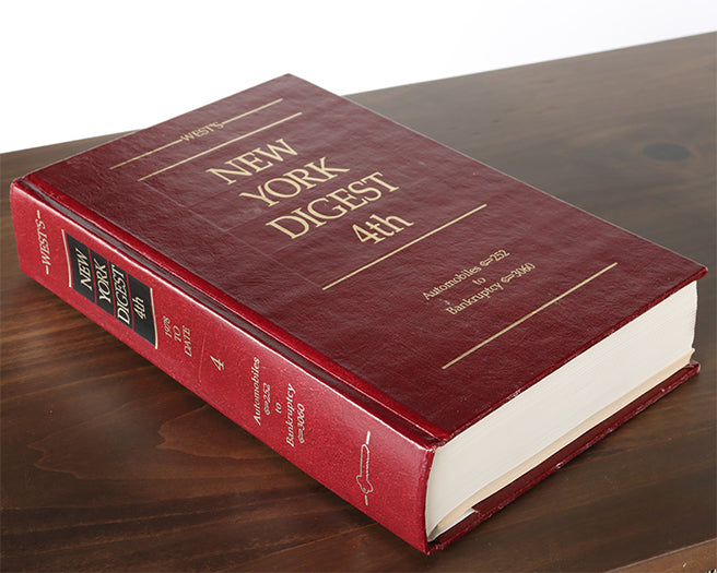 New York Digest 4th Edition Law Book