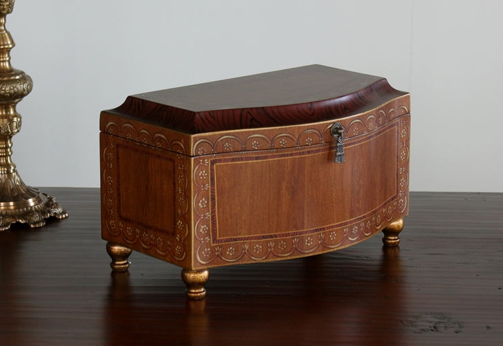 BOX24 Wood Finish Footed Chest