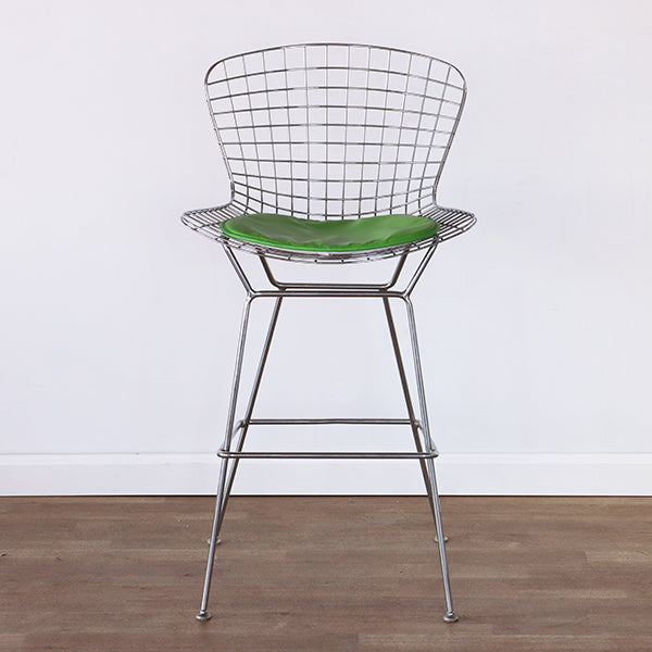Bertoia Style Chrome Wire Bar Stool