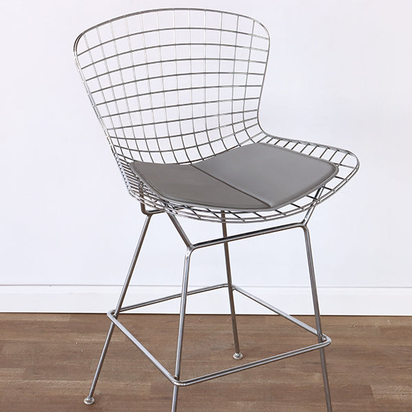 Bertoia Style Chrome Wire Bar Stool