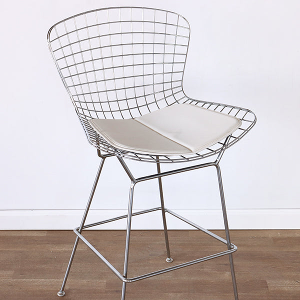 Bertoia Style Chrome Wire Bar Stool