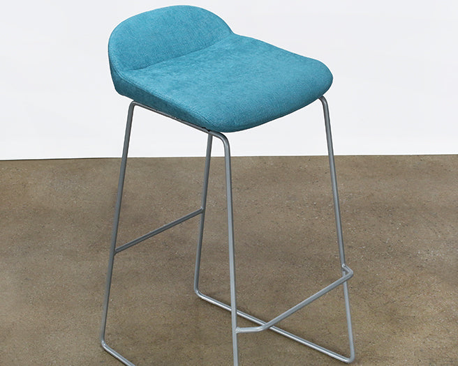 BS65 - Mid-Century Style Sky Blue Barstool