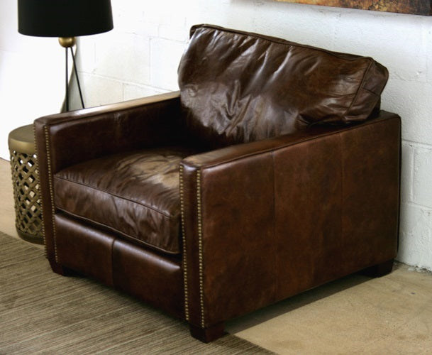 Larkin Club Chair in Cigar Leather