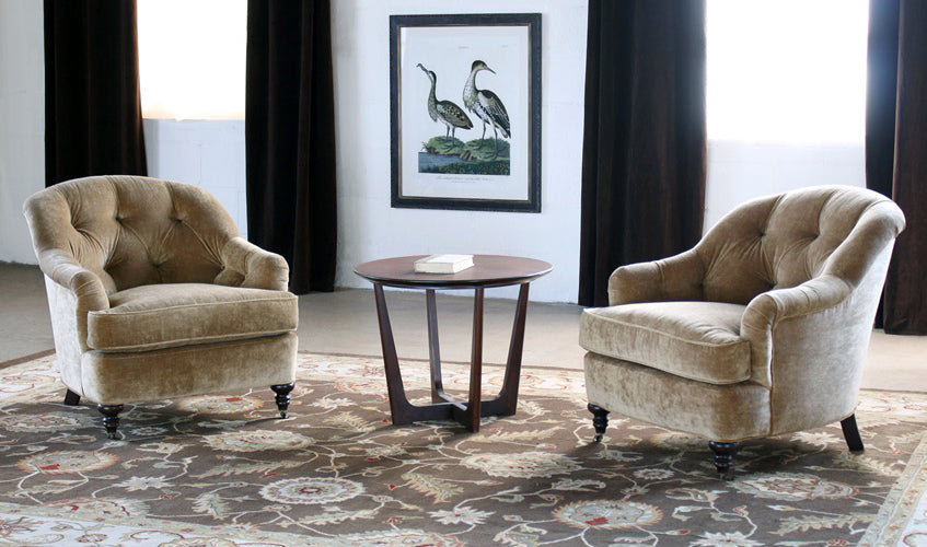 CC192 Hazel Velvet Tufted Club Chair