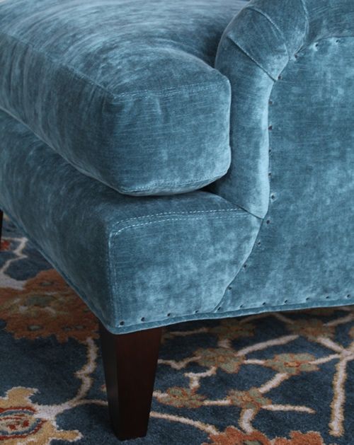 CC194 Peacock Coral Velvet Club Chair