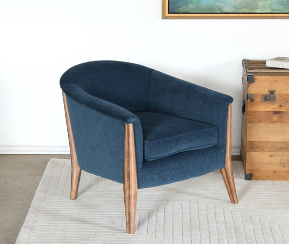 Barrel Back Club Chair in Azure