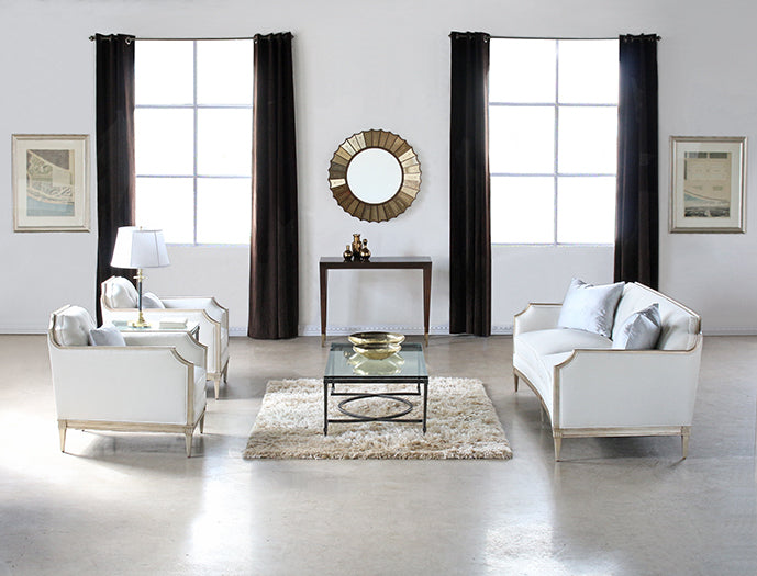 CC236 - Tufted Italian Club Chair in Ivory Upholstery