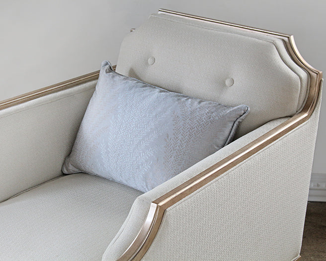 CC236 - Tufted Italian Club Chair in Ivory Upholstery