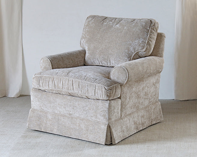 Skirted Club Chair In Shell