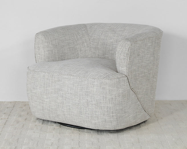CC258 - White Dove Barrel Back Swivel Lounge Chair