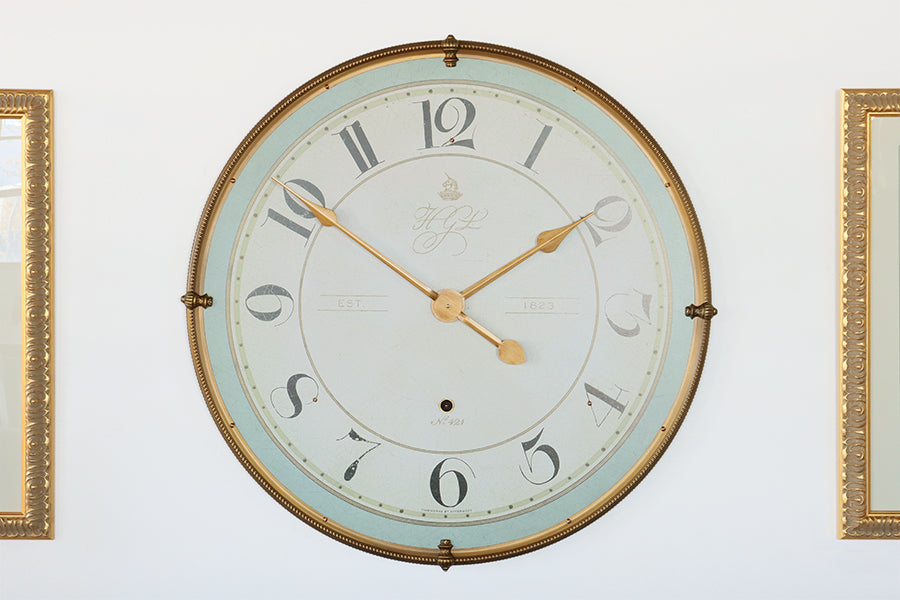 Antique Style Gold Metal Frame Wall Clock - Cleared