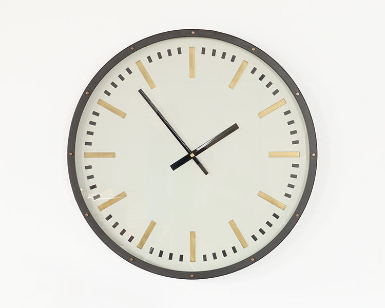 Dark Bronze with Simple Face Wall Clock - Cleared