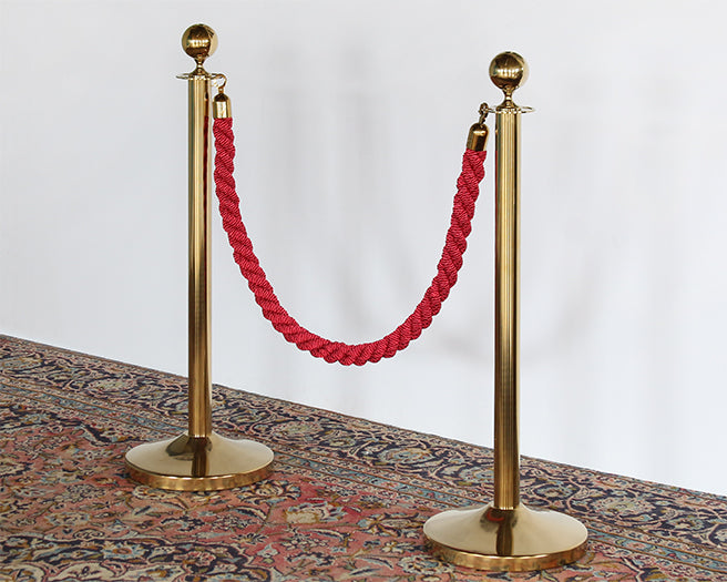 Brass Stanchion Posts Set Of 2 - Cleared