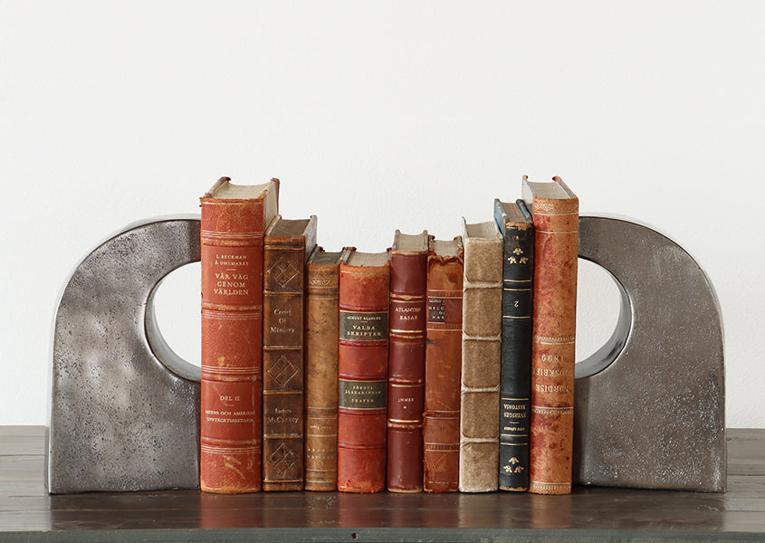 Bronzed Cast Aluminum Bookends - Cleared
