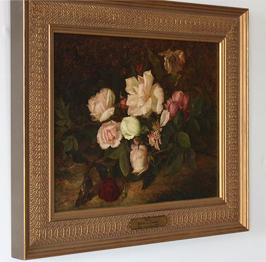Floral Still Life Of Roses, 19th - 20th Century 20.75W x 16.75H