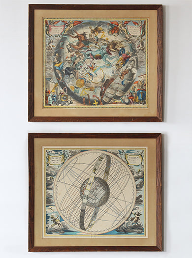 Antique Celestial Map 2 25.5W x 22.5H