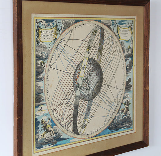 Antique Celestial Map 1 25.5W x 22.5H