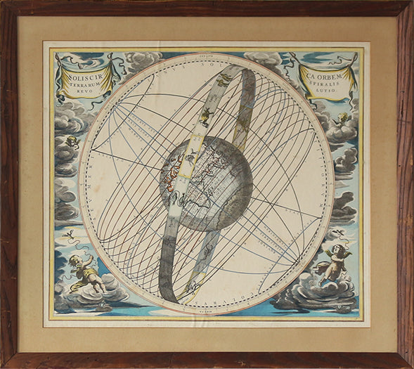 Antique Celestial Map 1 25.5W x 22.5H