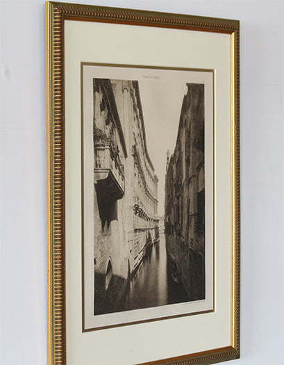 Framed Venice Photogravures 1, C.1890 15.5W x 22H
