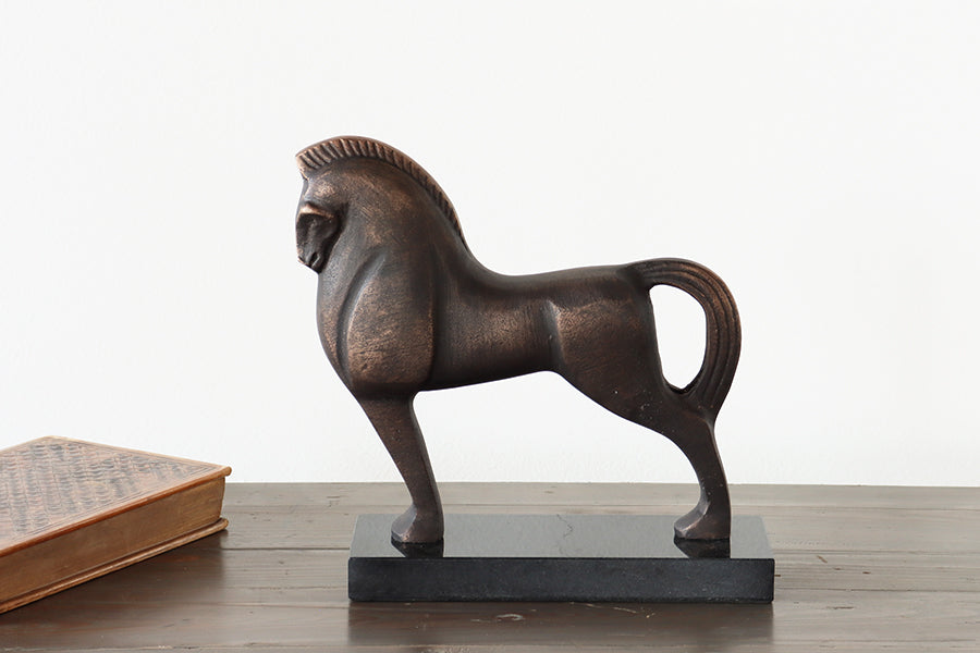 Antique Brass Finished Trojan Horse - Cleared