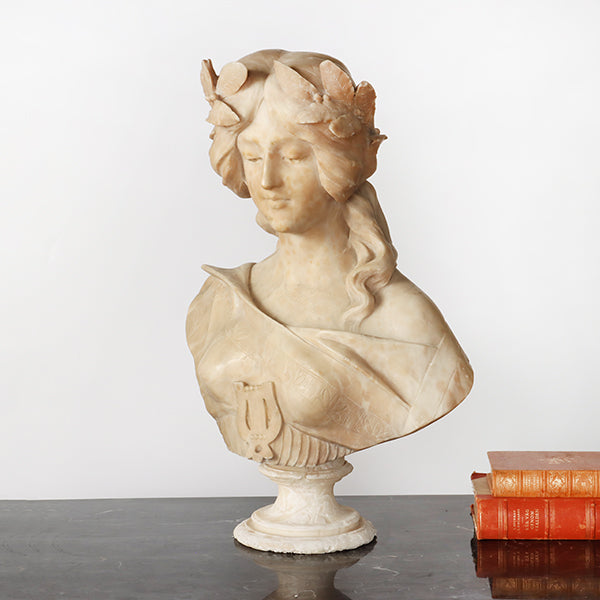 Antique Marble & Onyx Bust - Cleared Decor