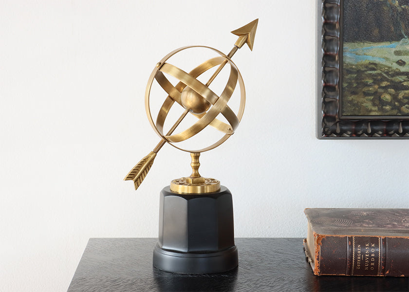 Black and Gold Armillary - Cleared Decor