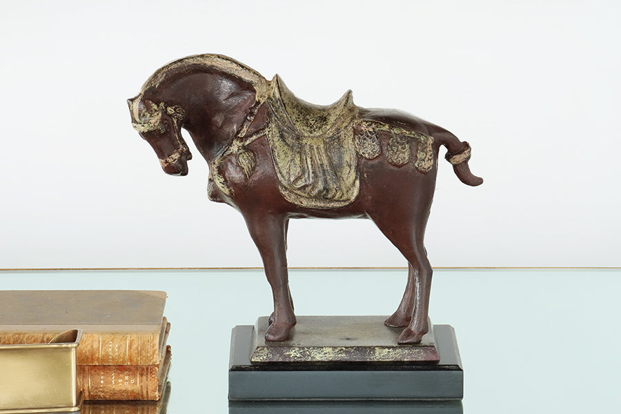Brown Chinese Style Tang Horse - Cleared Decor