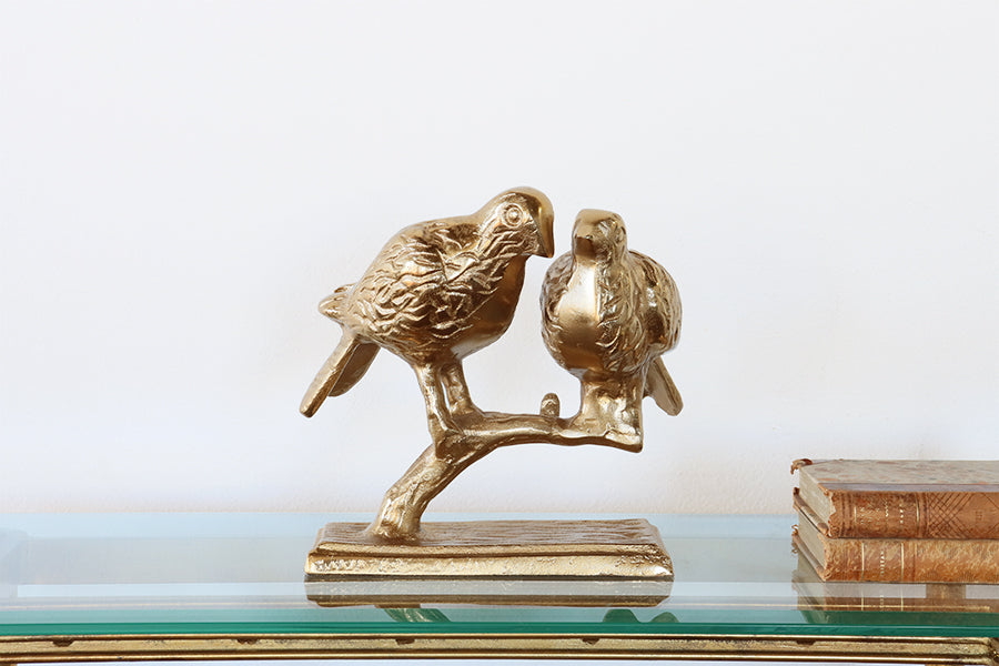 Two Birds on Branch Sculpture - Cleared Decor
