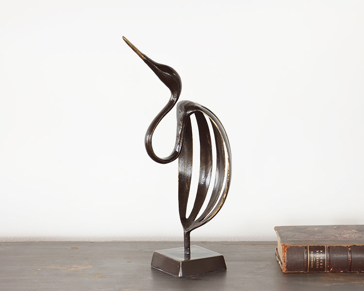 Contemporary Style Crane Figure - Cleared