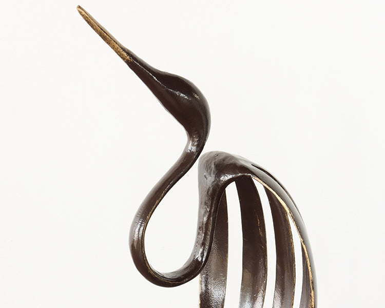 Contemporary Style Crane Figure - Cleared