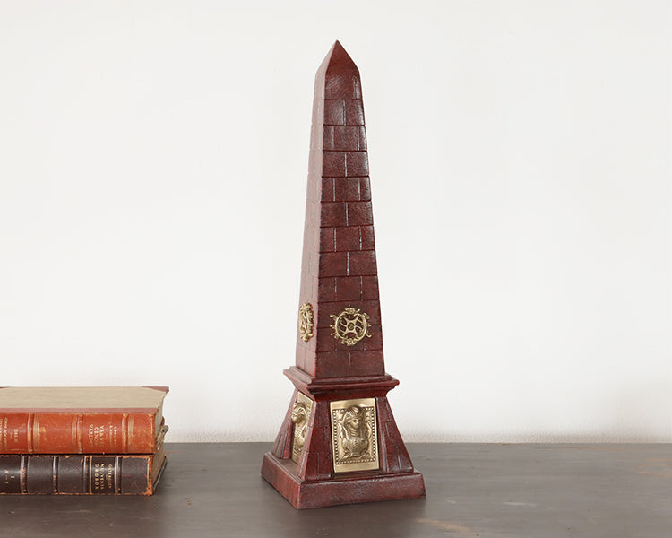 Red Obelisk with Gold Accents - Cleared