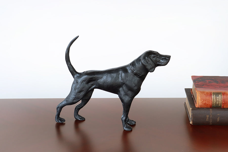 Black Hunting Dog Sculpture - Cleared Decor