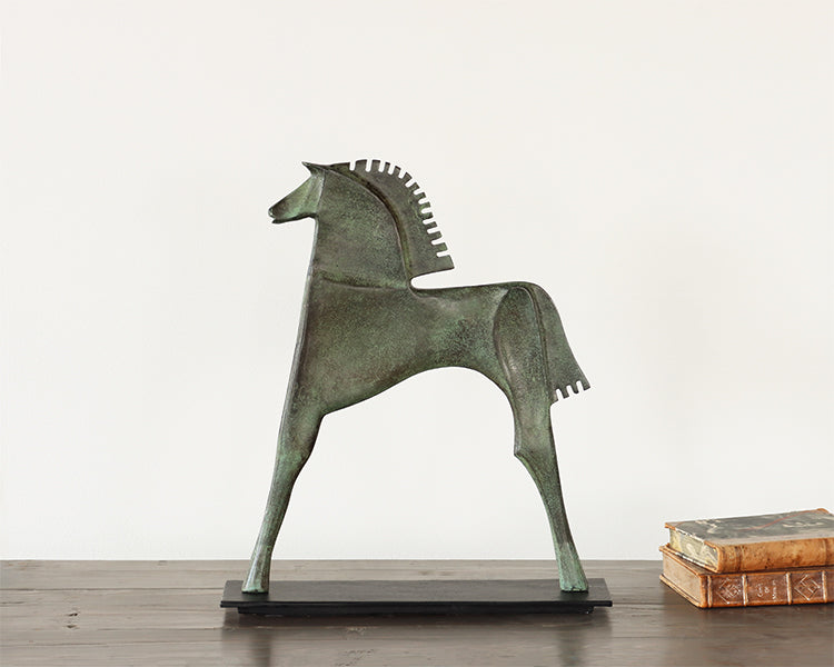 Verdigris Finished Roman Horse - Small - Cleared