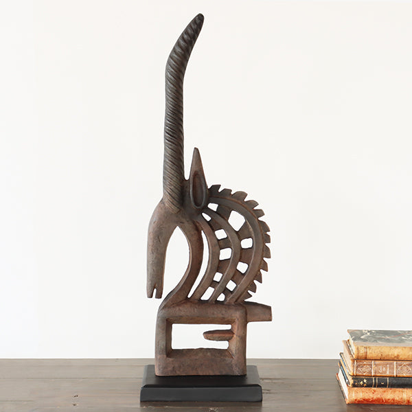Abstract Cast Aluminum Antelope Sculpture - Cleared