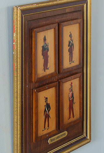 Soldiers, 19th Century Oil Painting 17W x 23H