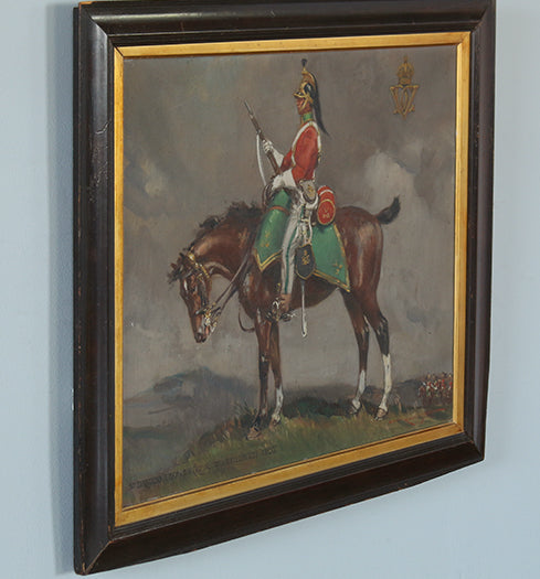 Mounted English Soldier I, Early 20th Century 29W x 25H