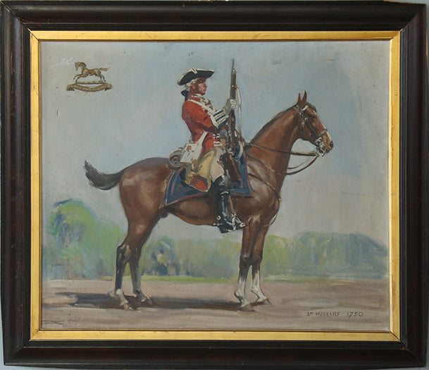 Mounted English Soldier II, Early 20th Century 29W x 25H
