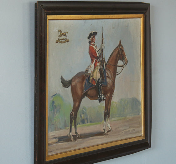 Mounted English Soldier II, Early 20th Century 29W x 25H